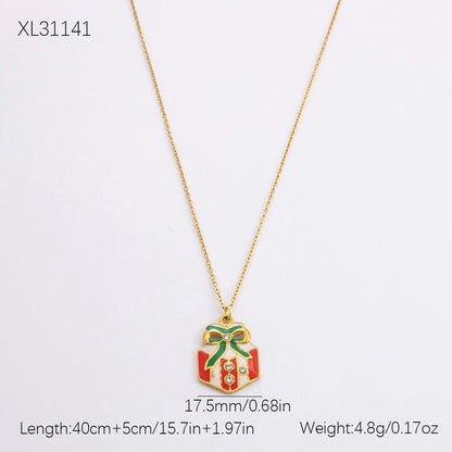 Cute Modern Style Christmas Tree Bow Knot Snowflake 304 Stainless Steel Plating Bracelets Earrings Necklace