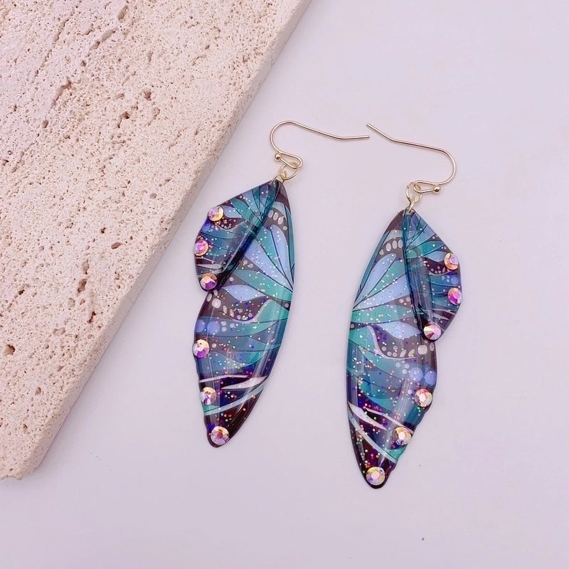 1 Pair Minimalist Wings Copper Epoxy Women's Drop Earrings