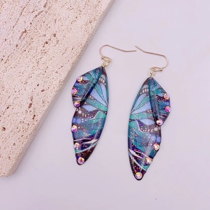 1 Pair Minimalist Wings Copper Epoxy Women's Drop Earrings