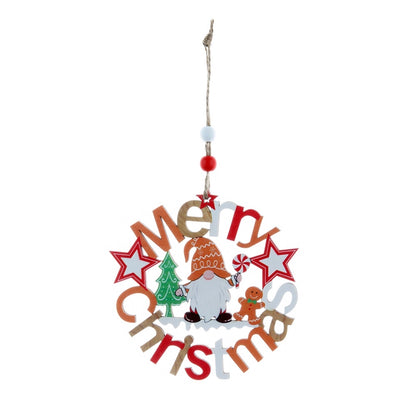 Christmas Cute Doll Letter Wood Festival Hanging Ornaments Decorations Hanging Ornaments