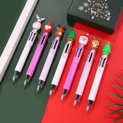 1 Piece Christmas Tree Santa Claus Learning Christmas Plastic Silica Gel Cute Ballpoint Pen
