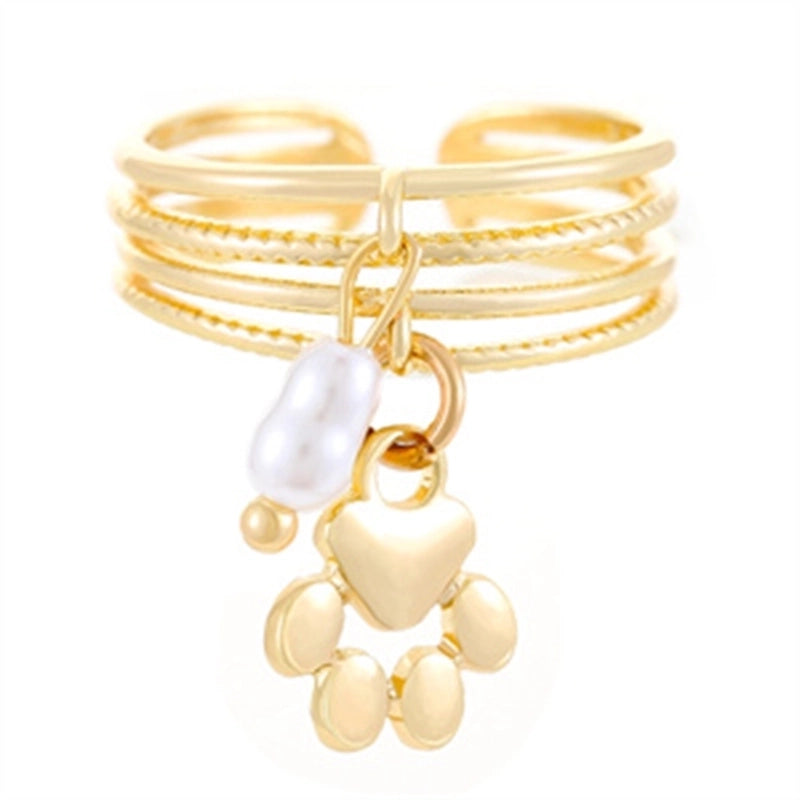 Copper Gold Plated Silver Plated Inlay Geometric Cross Zircon Open Rings