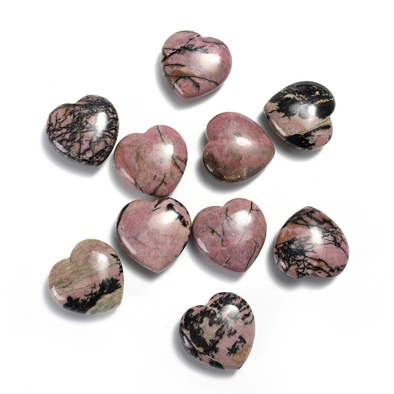 2 Pieces Gemstoen Heart Special Large Favorably 20Mm Pink Crystal Love Amethyst Heart-Shaped Ornaments