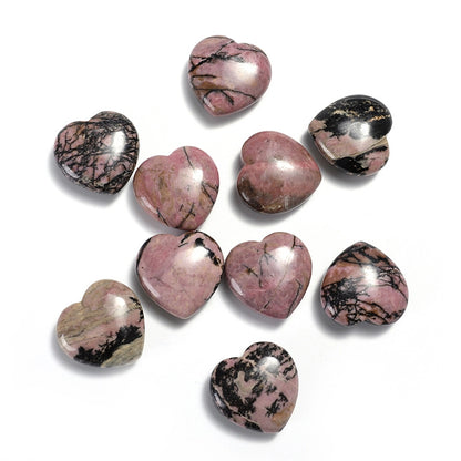 2 Pieces Gemstoen Heart Special Large Favorably 20Mm Pink Crystal Love Amethyst Heart-Shaped Ornaments