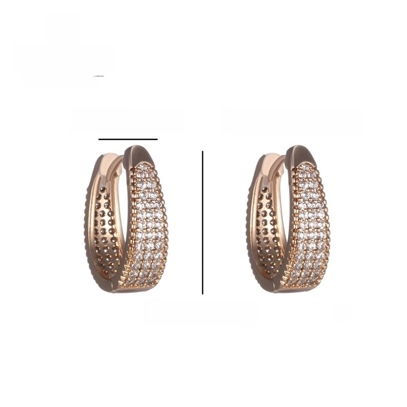 6 Pieces XUPING Minimalist Commute Geometric Inlay Copper Artificial Gemstones 18K Gold Plated Earrings