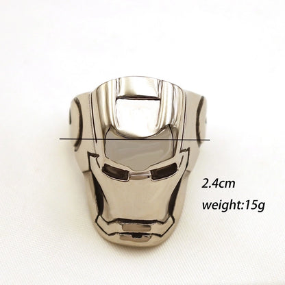 Vintage Style Punk Geometric Skull Stainless Steel Plating Halloween Men'S Rings