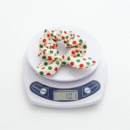 Christmas Retro Women's Polka Dots Handmade Hair Tie