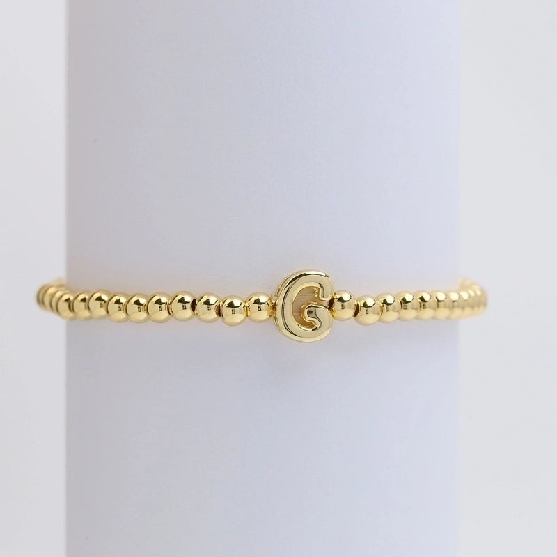 Copper Minimalist Plating Letter Bracelets