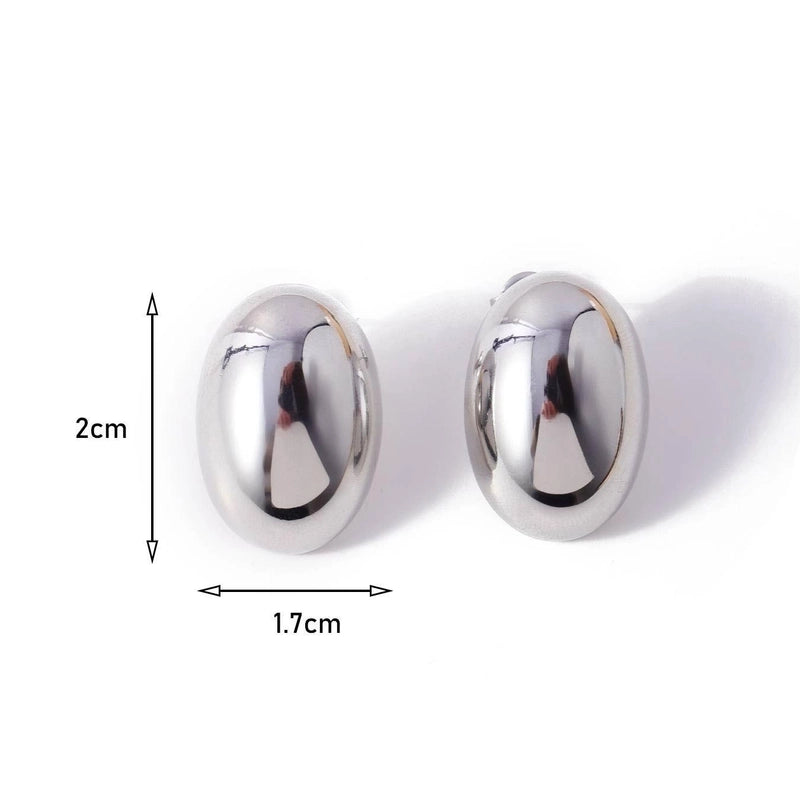 1 Pair Minimalist Geometric 304 Stainless Steel 18K Gold Plated Earrings