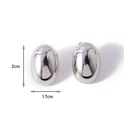 1 Pair Minimalist Geometric 304 Stainless Steel 18K Gold Plated Earrings