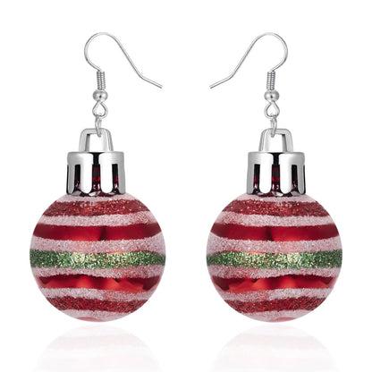 1 Pair Cute Star Stripe Snowflake Resin Ear Hook