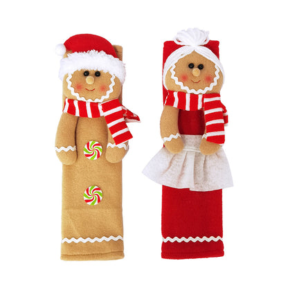 Hot-selling Christmas Small Gifts Velvet Christmas Doll Refrigerator Handle Decoration Christmas Home Supplies
