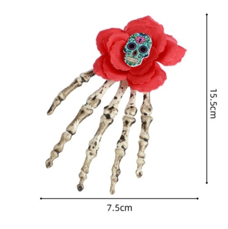 Halloween Funny Flower Skull Plastic Party Costume Props