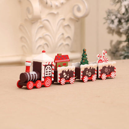 Christmas Fashion Train Wood Party Ornaments