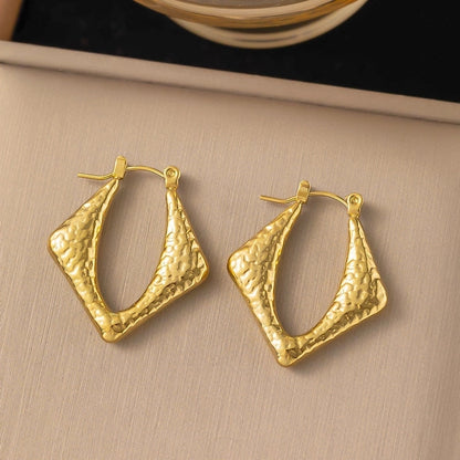 1 Pair Minimalist Star Heart Shape Plating Titanium Steel Drop Earrings Ear Studs