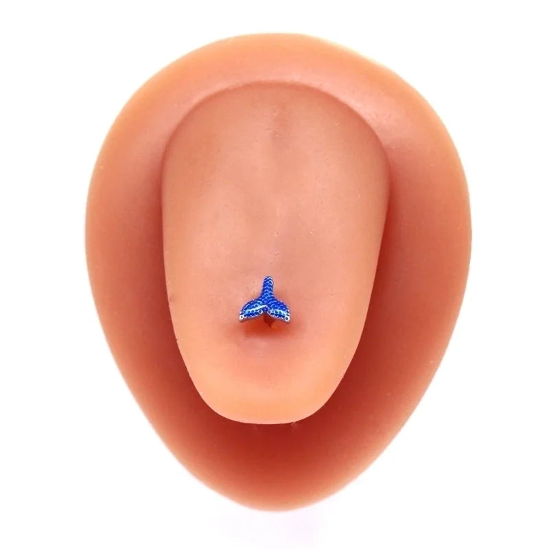 1 Piece Lip Rings Minimalist Classic Style Animal Fruit Snowflake 316L Stainless Steel Rhinestone Titanium Steel Plating Inlay Rhinestones White Gold Plated Tongue Rings