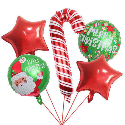 Christmas Casual Cute Minimalist Santa Claus Letter Aluminum Film Christmas Balloons Balloons