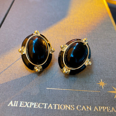 2 Pieces Mid-century Modern Round Geometric Copper Electroplating Earrings