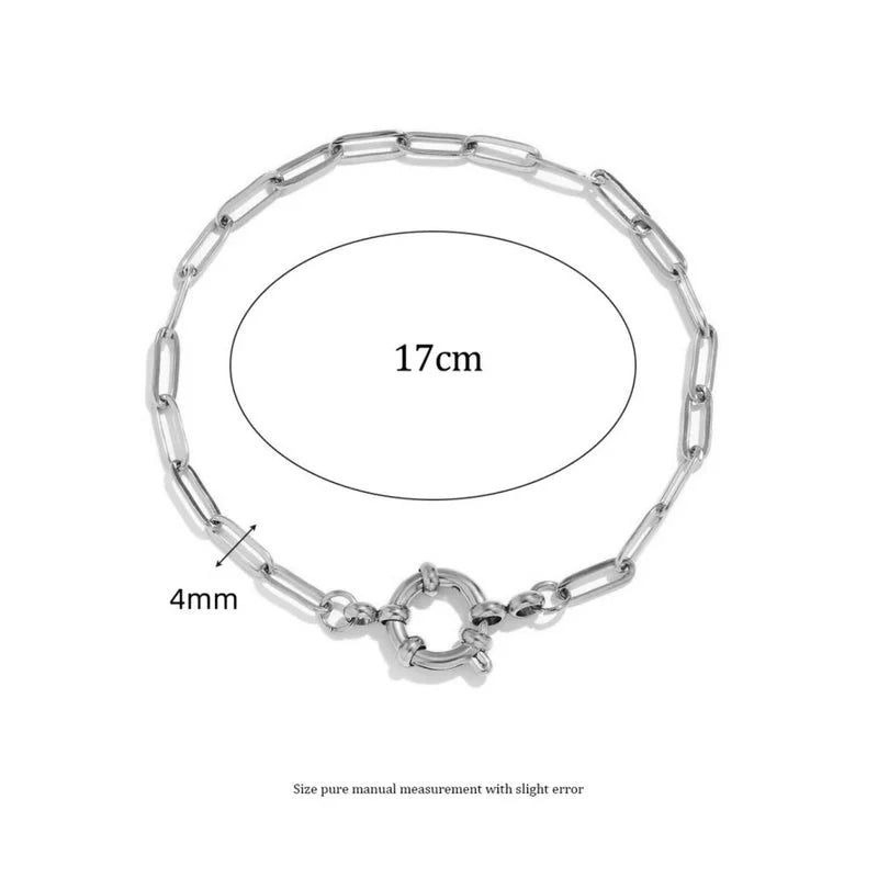 Minimalist Classic Style Solid Color 304 Stainless Steel Bracelets In Bulk