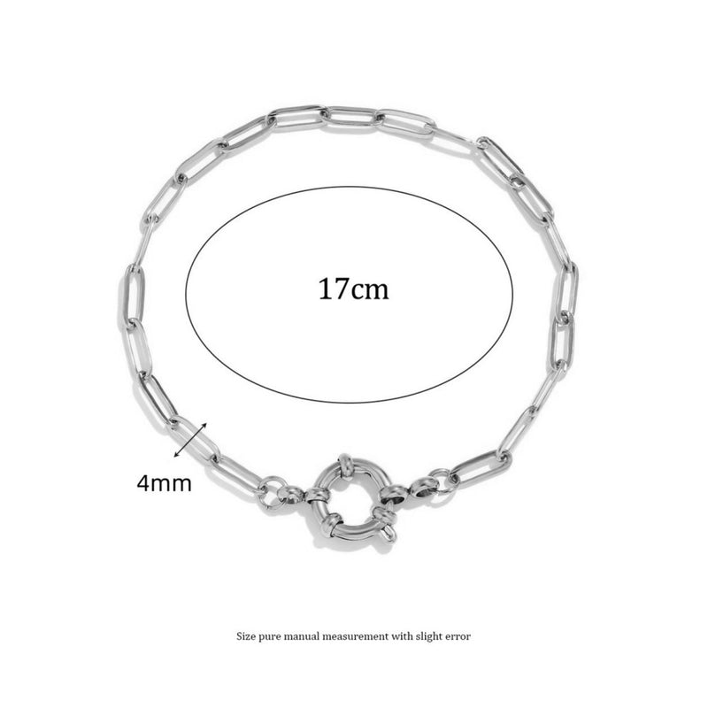 Minimalist Classic Style Solid Color 304 Stainless Steel Bracelets In Bulk