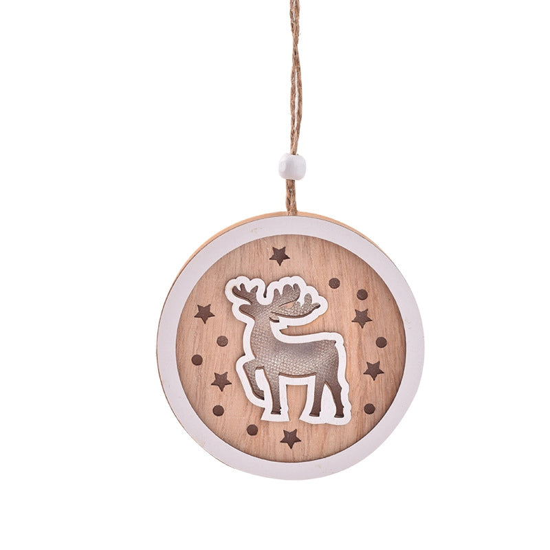 Christmas Cute IG Style Angel Snowflake Elk Wood Daily Hanging Ornaments