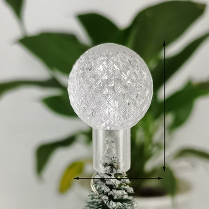 10 Pieces Transparent Round Ball Snowflake Small Five-star Christmas Tree Light String Accessories Five-pointed Star Tree Top Star Christmas Decoration