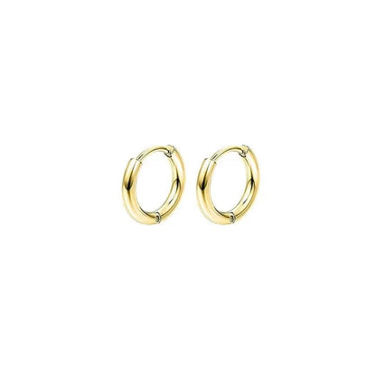 1 Pair Vintage Style Minimalist Round 304 Stainless Steel 18K Gold Plated Stainless Steel Earrings