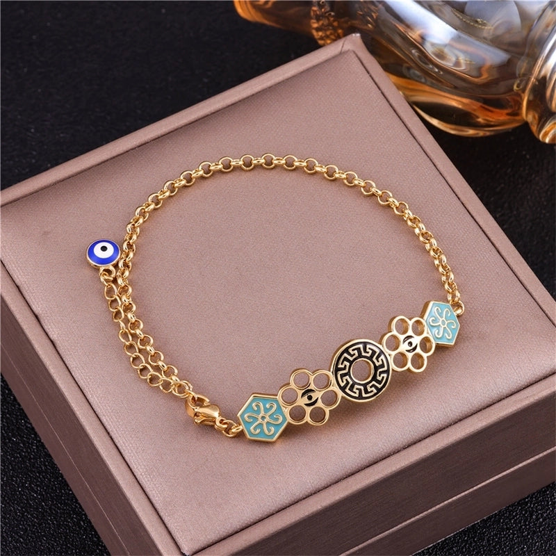 Vintage Style Minimalist Animal Letter Copper Bracelets Cuban Link Chain Curb Chain Cable Chain Box Chain