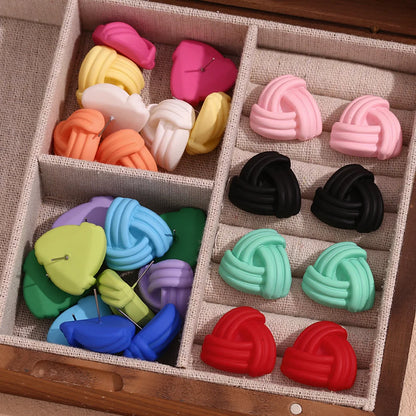 Fashion Triangle Geometric Stainless Steel Electroplating Stud Earrings