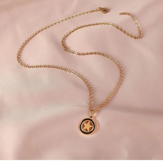 Fashion Heart Shape Stainless Steel Titanium Steel Plating Inlay Zircon Pendant Necklace 1 Piece