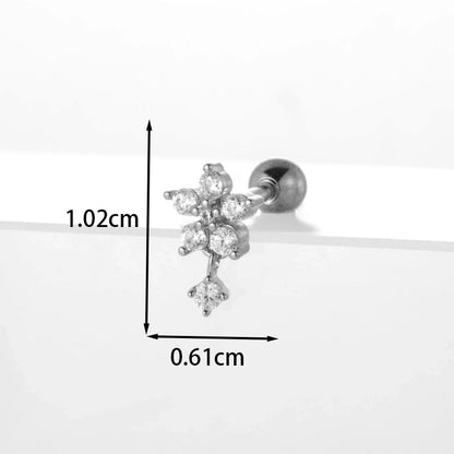 Ear Cartilage Rings & Studs Flower 316L Stainless Steel Copper