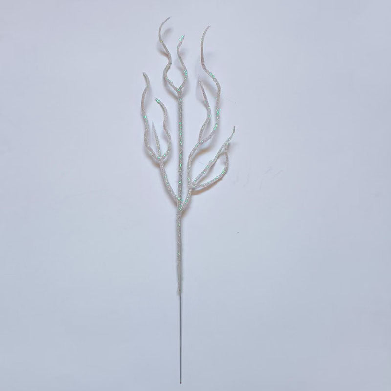 10 Pieces Christmas Decoration Real Tree Branches Golden Bells Dried Tree Branches Leaf Material Accessories Glitter Dried Tree Branches Festive Atmosphere Party Branches