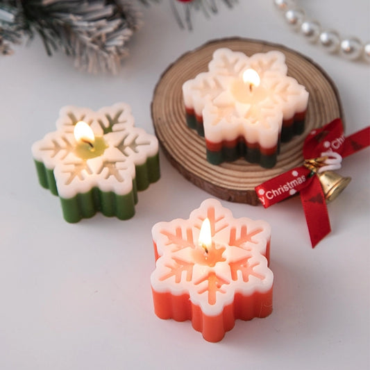 Christmas Cartoon Style Snowflake Soybean Mixed Wax Candle Home Fragrance