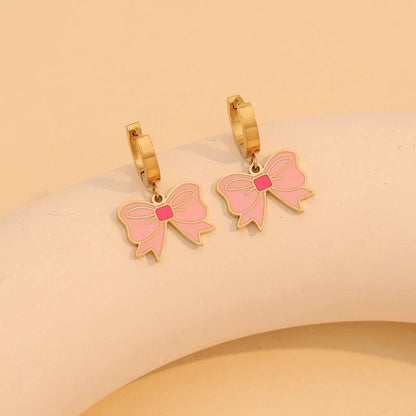 Commute Flower Bow Knot 304 Stainless Steel 18K Gold Plated Multi Charms Epoxy Bracelets Earrings Necklace