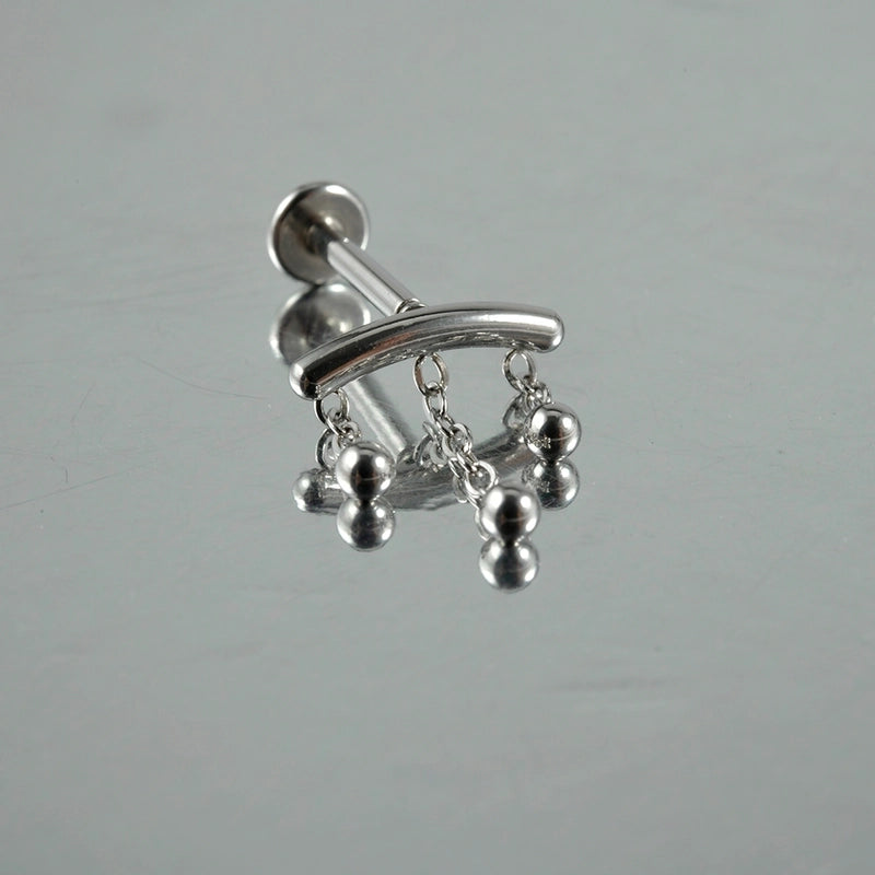 2 Pieces Lip Rings Casual Hawaiian Tropical Star Moon 304 Stainless Steel 18K Gold Plated Ear Cartilage Rings & Studs