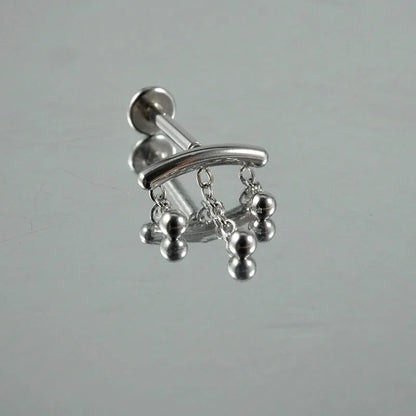 2 Pieces Lip Rings Casual Hawaiian Tropical Star Moon 304 Stainless Steel 18K Gold Plated Ear Cartilage Rings & Studs