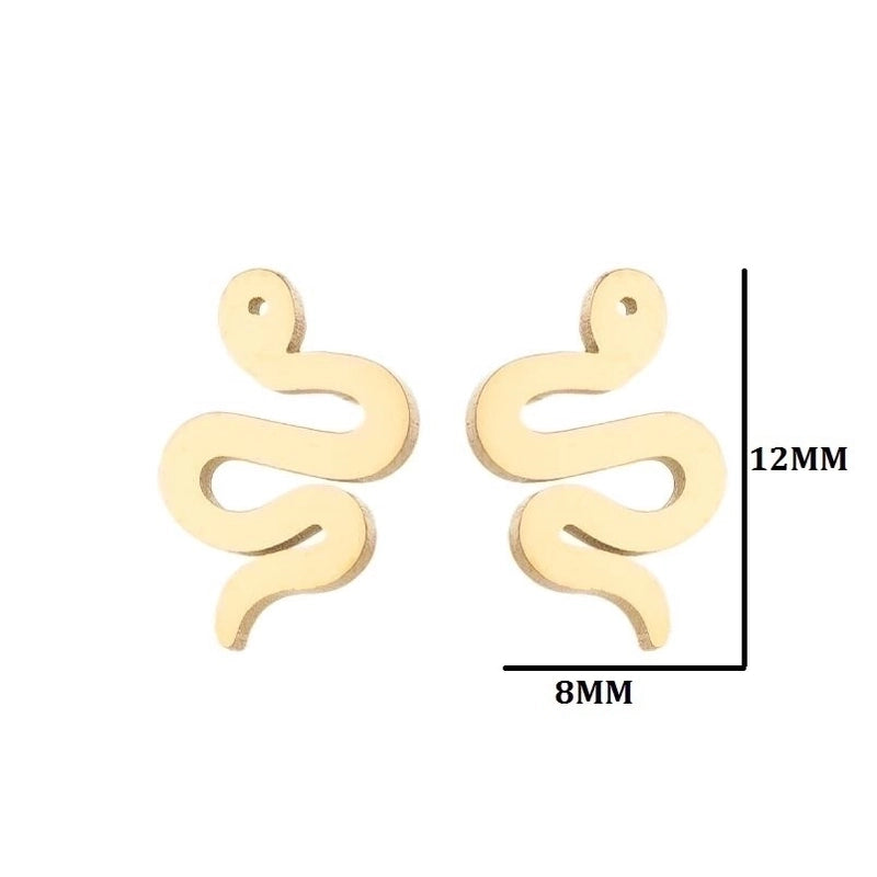 1 Pair Minimalist Animal Plating 304 Stainless Steel 18K Gold Plated Ear Studs