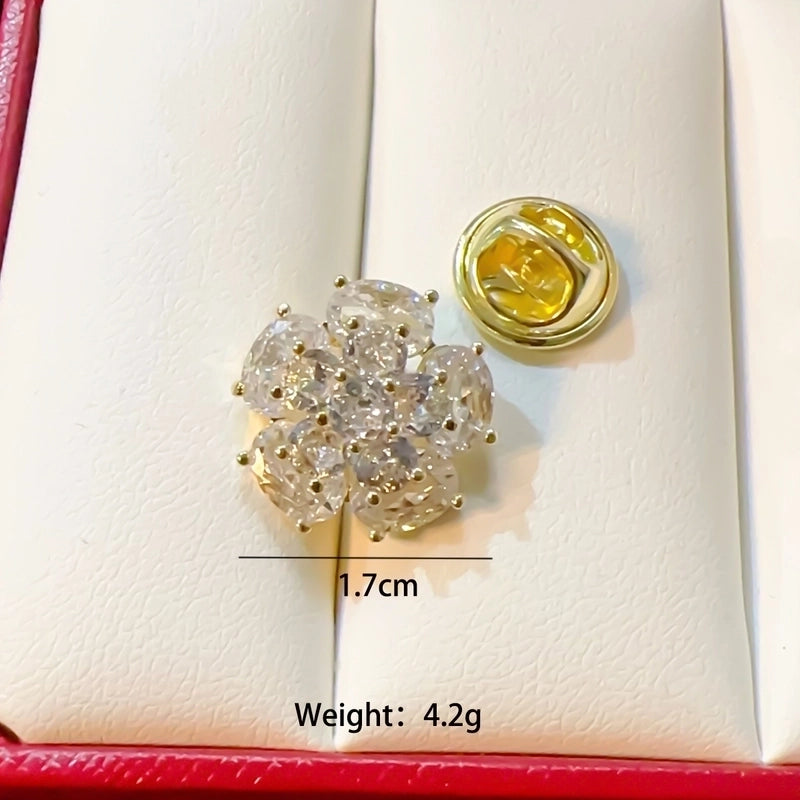 Sweet Pin Rabbit Swan Snowflake Copper Plating Women's Brooches