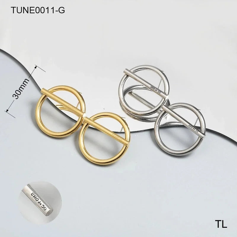 1 Pair Elegant Vacation Minimalist C Shape U Shape Solid Color 304 Stainless Steel 18K Gold Plated Earrings Ear Studs