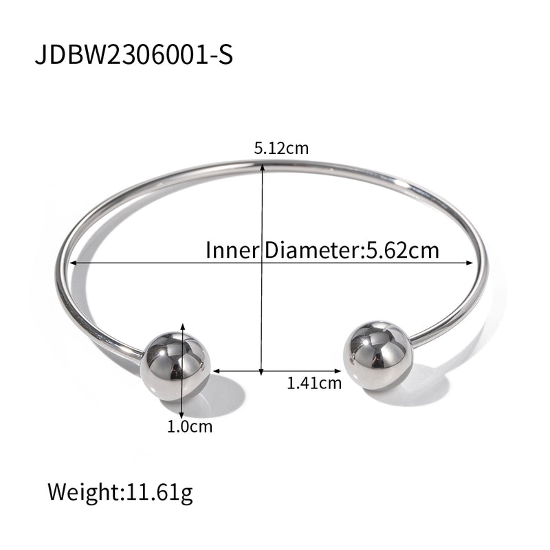 Minimalist Ball Stainless Steel Bangle In Bulk