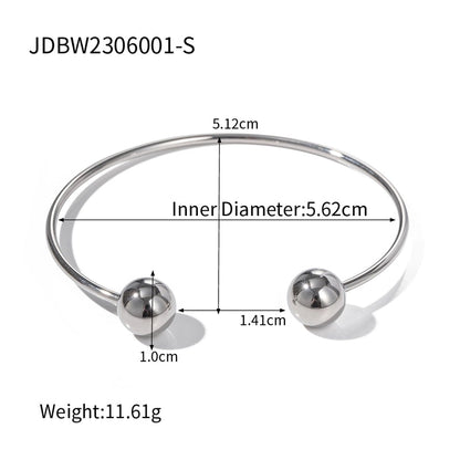 Minimalist Ball Stainless Steel Bangle In Bulk