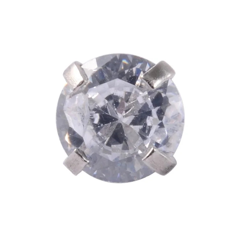 Stainless Steel Heart Labret Round Zircon Stud Earrings With Diamond XINGX Labret Lip Ring 2-5mm Zircon Earrings Accessories