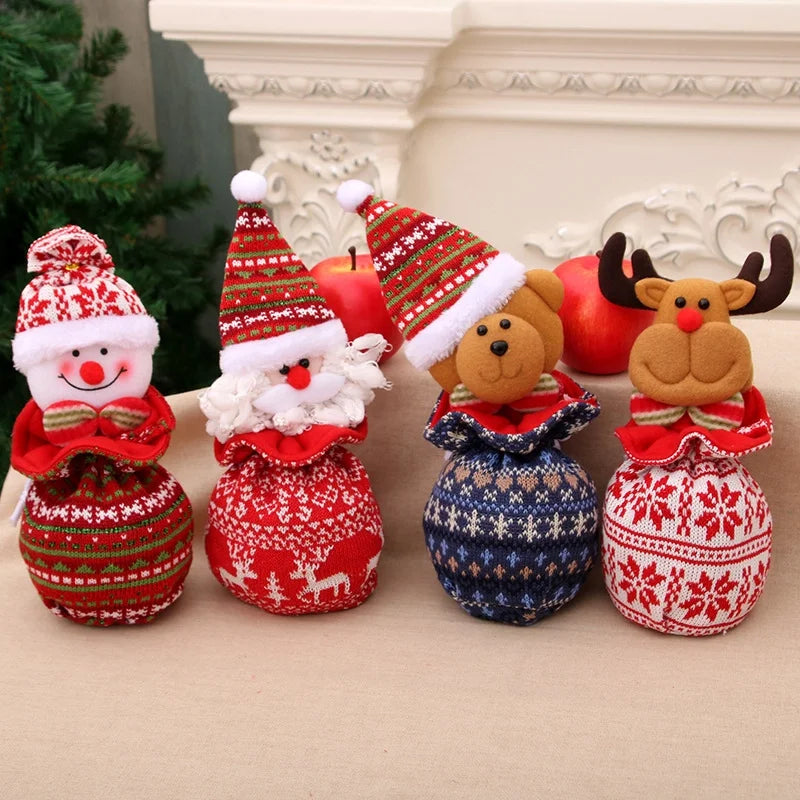 Christmas Children's Gift Bag Knitted Apple Bag Christmas Eve Candy Bag Gift Bag