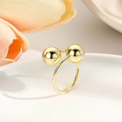 Copper 18K Gold Plated Circle Open Rings