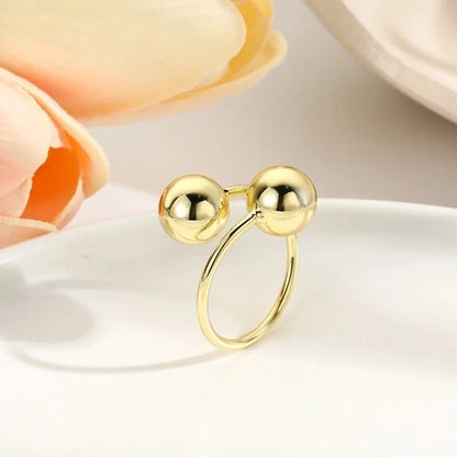 Copper 18K Gold Plated Circle Open Rings