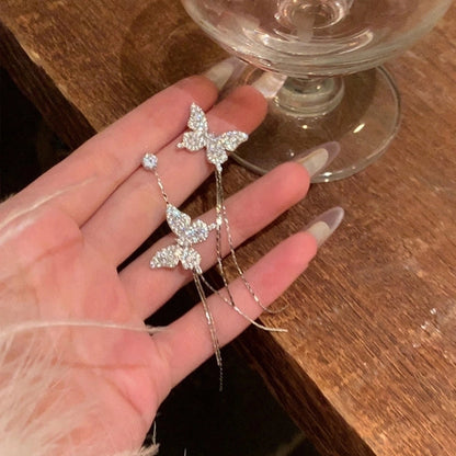 Fashion Geometric Star Flower Imitation Pearl Alloy Tassel Women\'s Drop Earrings 1 Pair