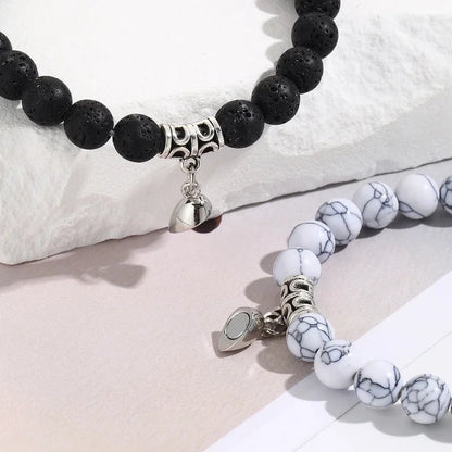 Commute Heart Shape Turquoise Beaded Bracelets