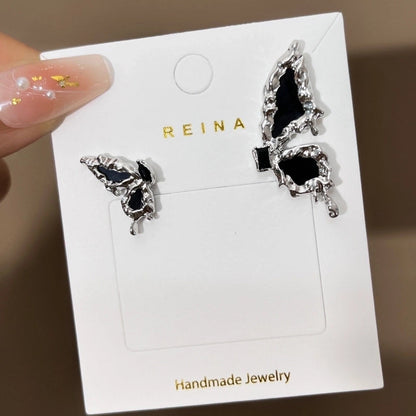 1 Pair Fashion Leaf Flower Bow Knot Imitation Pearl Alloy Rhinestones Earrings