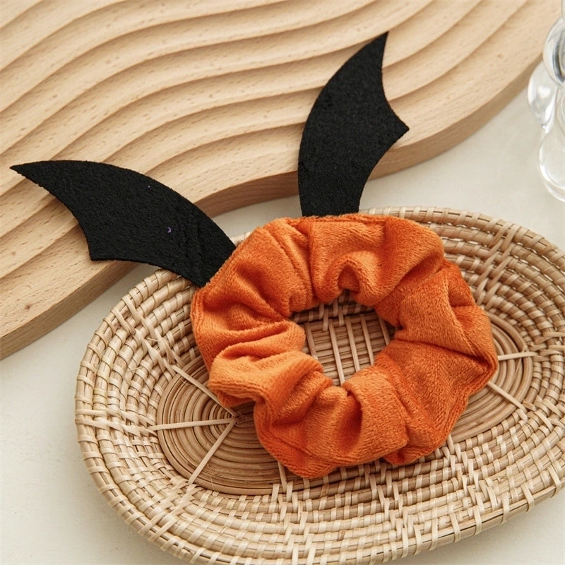 Halloween Christmas Fashion Women'S Solid Color Flannel Hair Tie