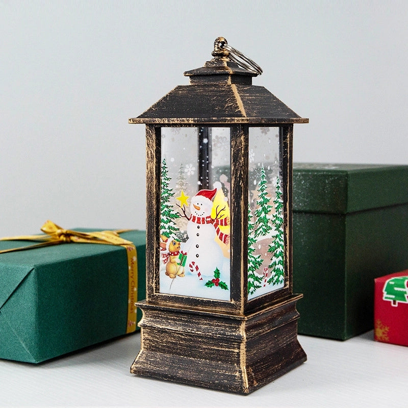 Christmas Vintage Style Christmas Tree Santa Claus Snowman Plastic Daily Festival